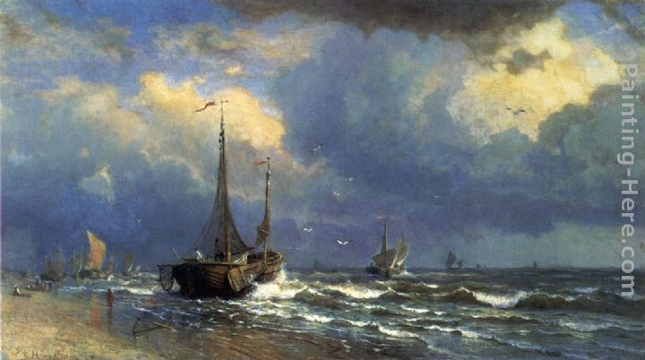 Dutch Coast painting - William Stanley Haseltine Dutch Coast art painting
